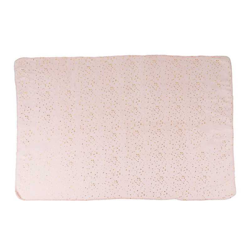Plaid soft - roze/goudkleurig - 130x170