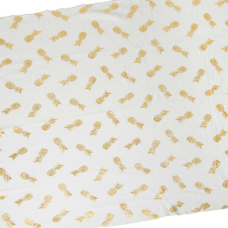 Plaid soft - ananas goud - 170x130 cm