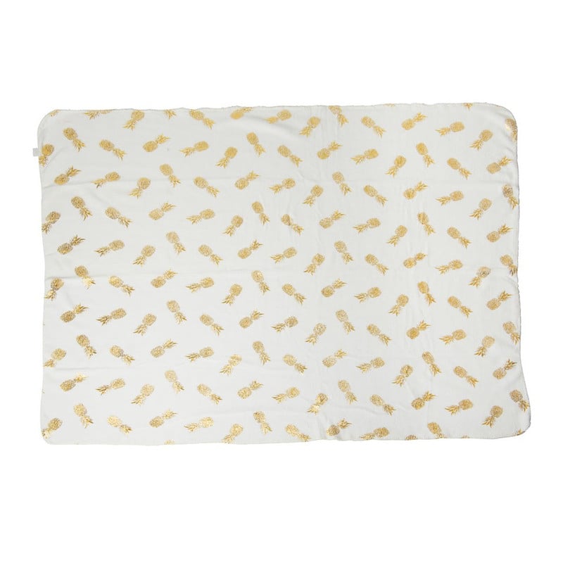 Plaid soft - ananas goud - 170x130 cm