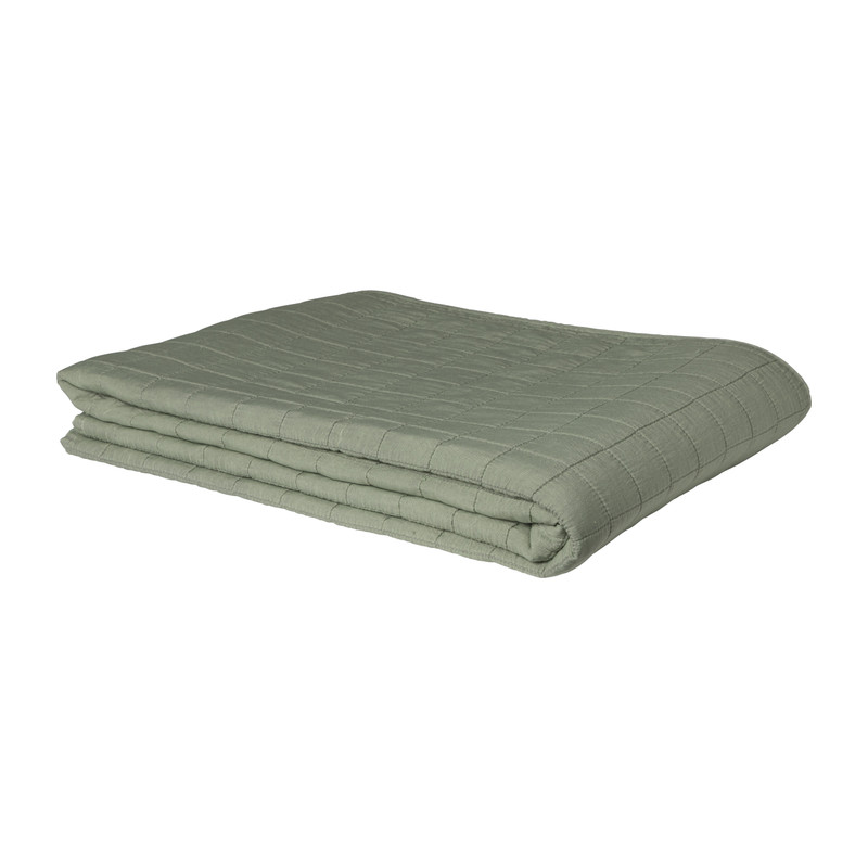 Bedsprei/plaid - groen - 150x200 cm 