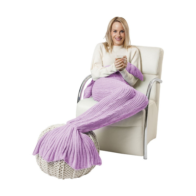 Plaid zeemeermin - roze