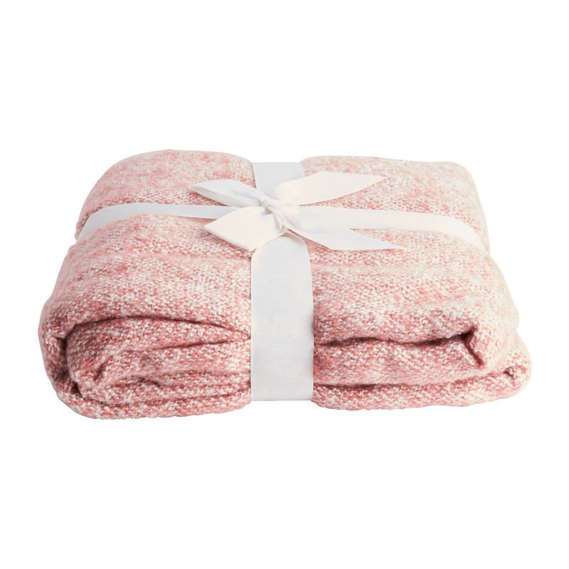 Plaid melange - roze - 130x170 cm