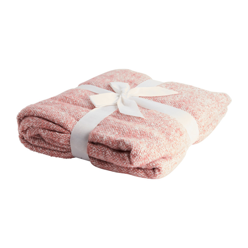 Plaid melange - roze - 130x170 cm
