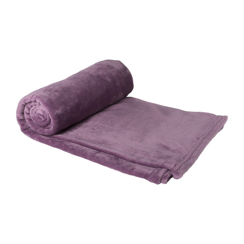 Fleece deken - paars - 200x150 cm