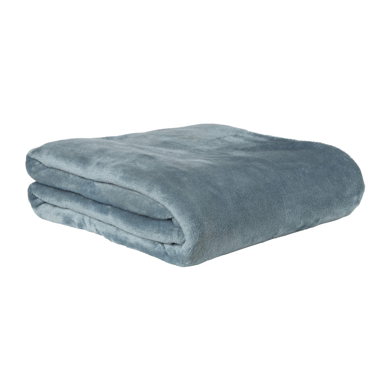 Fleece deken - blauw - 200x150 cm