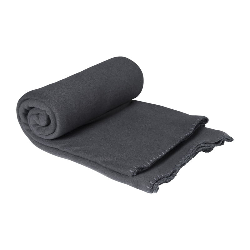 Fleece deken - donkergrijs - 130x160 cm 