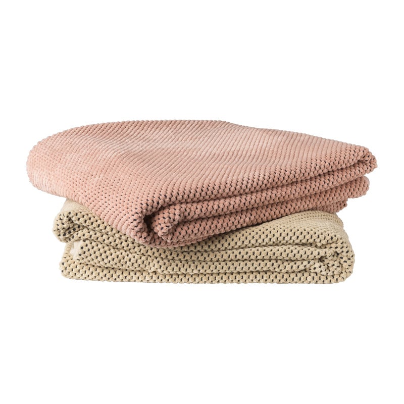 Plaid blokje - blush - 130x160 cm