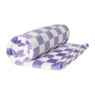 Plaid geblokt - paars/wit - 130x170 cm