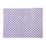 Plaid geblokt - paars/wit - 130x170 cm