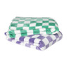 Plaid geblokt - paars/wit - 130x170 cm