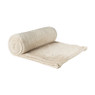Plaid bladeren - beige - 130x160 cm