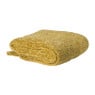 Plaid chenille met kwastjes Mieke - geel - 170x130 cm