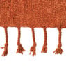 Plaid chenille met kwastjes Marianne - oranje - 170x130 cm