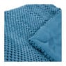 Plaid blokje - blauw - 160x130 cm