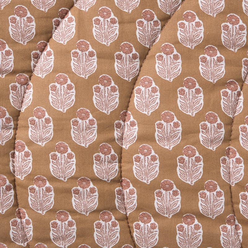 Plaid quilted bloem - roze/rood - 170x130 cm