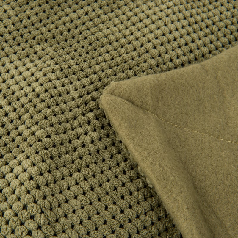 Plaid blokje - groen - 130x160 cm