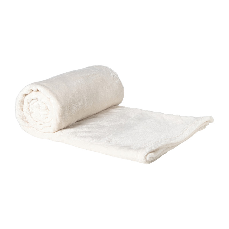 Fleece deken - beige - 200x150 cm