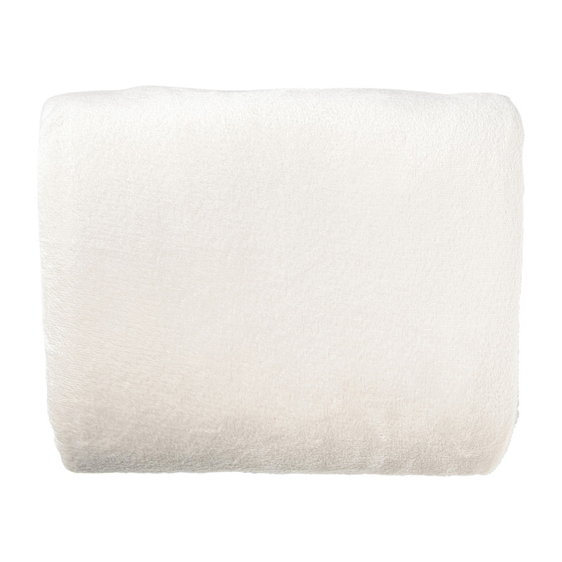 Fleece deken - beige - 200x150 cm