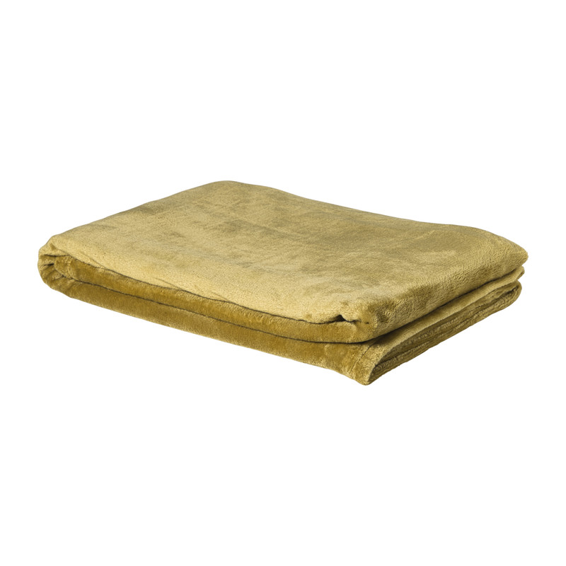 Fleece deken - olijfgroen - 200x150 cm