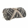 Plaid geweven ruitpatroon 150x125 cm - ecru/zwart