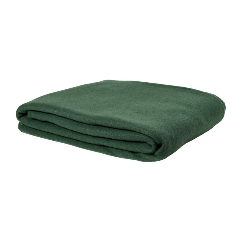 Plaid fleece - olijfgroen - 130x160 cm