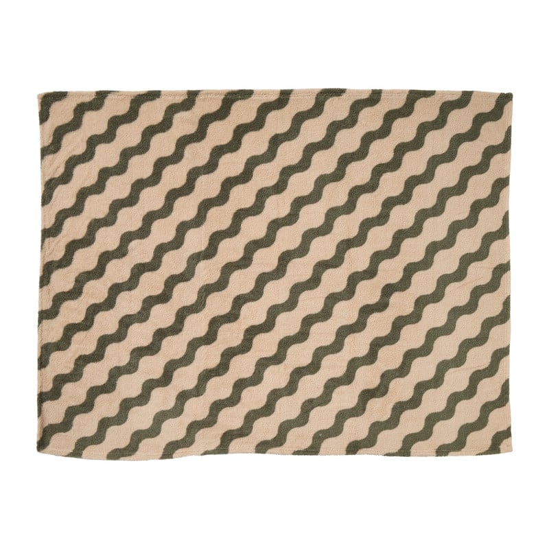 Plaid gestreept - beige - 130x170 cm