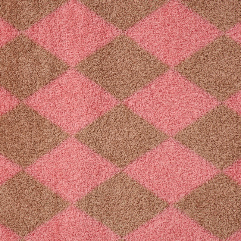 Plaid ruit - rood/bruin - 130x170 cm