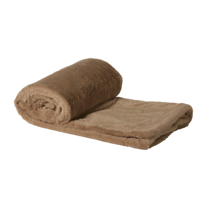 Plaid fluffy - beige - 130x170 cm