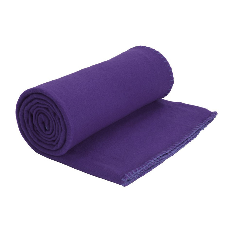 Fleecedeken gekleurd stiksel - 130x170 cm - paars