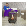 Fleecedeken gekleurd stiksel - 130x170 cm - paars