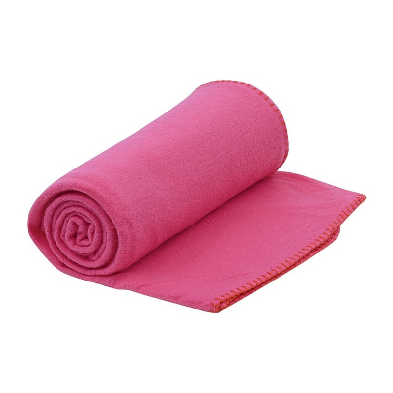 Fleecedeken gekleurd stiksel - 130x170 cm - fuchsia