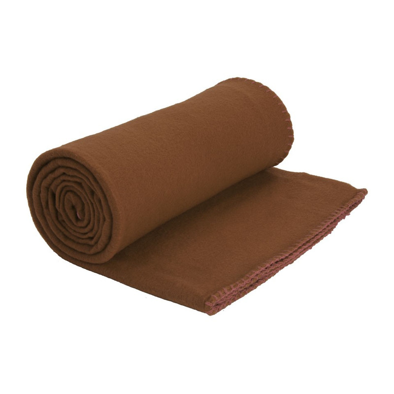 Fleecedeken gekleurd stiksel - 130x170 cm - rood
