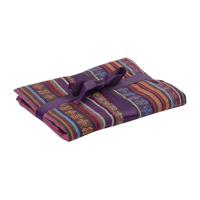 Plaid Mexican - oranje/paars - 130x160 cm