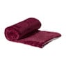 Plaid rib - bordeaux rood - 130x150 cm
