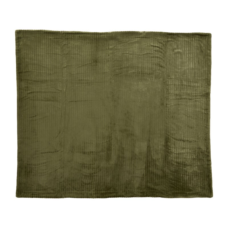 Plaid rib - groen - 130x150 cm