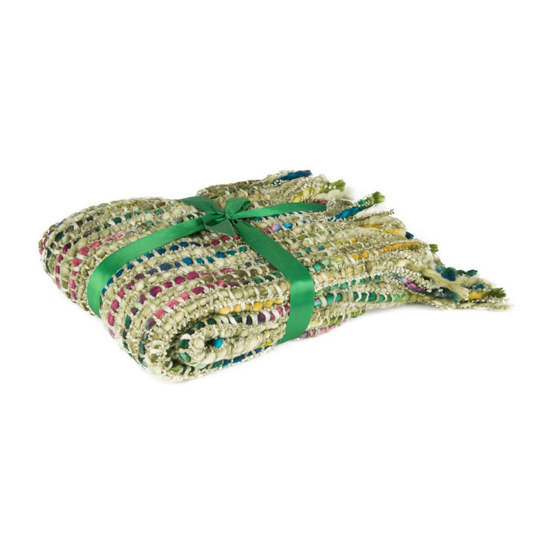 Plaid geweven - 125x150 - groen