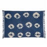 Plaid Shibori cirkel - blauw/wit - 160x130 cm