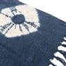 Plaid Shibori cirkel - blauw/wit - 160x130 cm