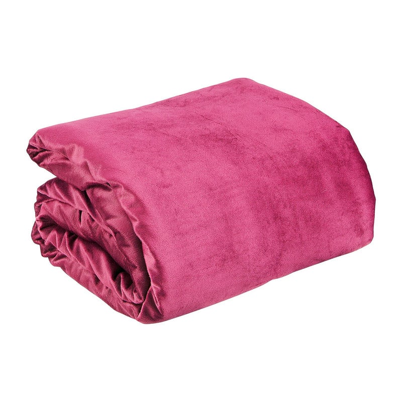 Plaid velours - fuchsia - 180x130 cm