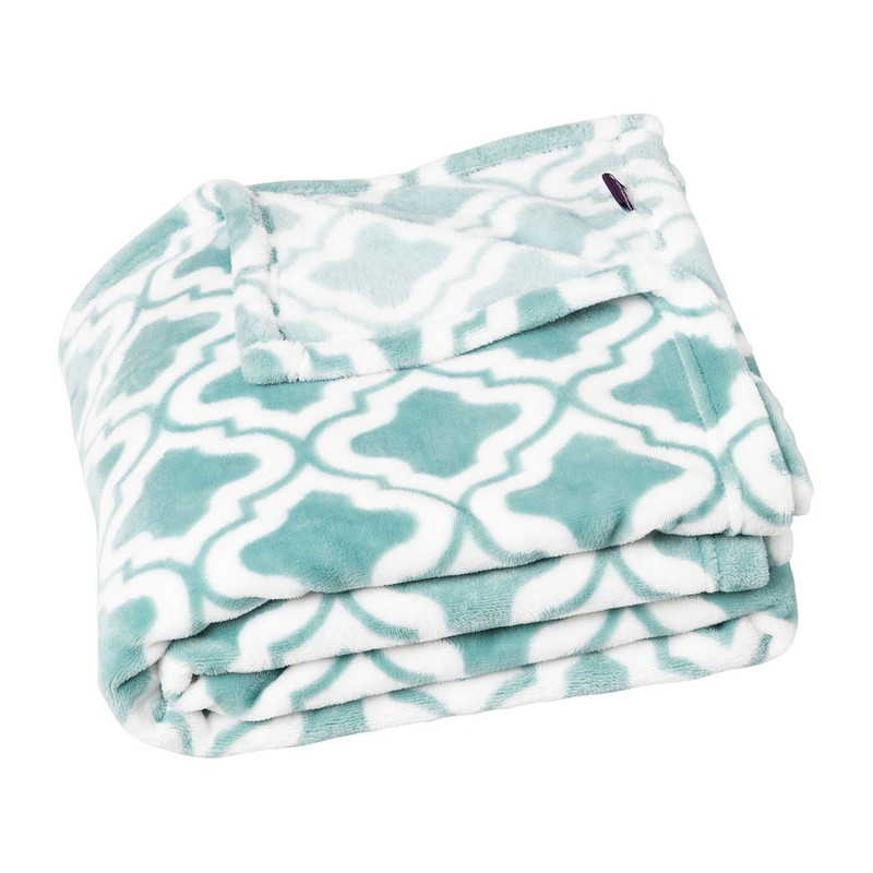 Plaid geometrisch - 130x170 cm - groen
