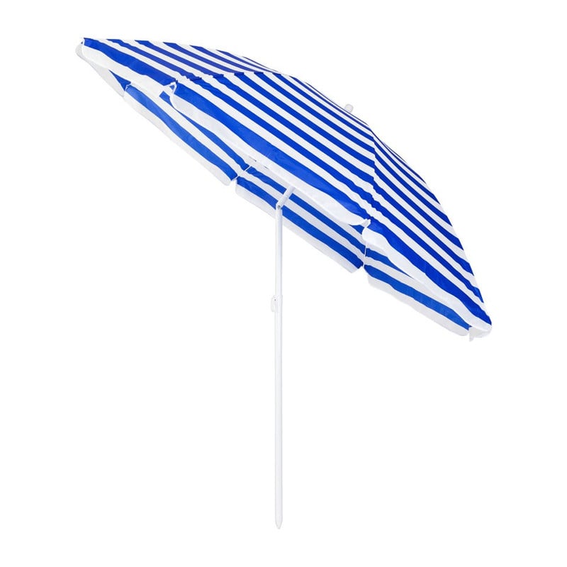 Tuinparasol - 240 cm - blauw/wit