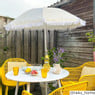 Strandparasol Tess - geel - ø150x180 cm