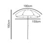 Strandparasol Tess - blauw - ø150x180 cm
