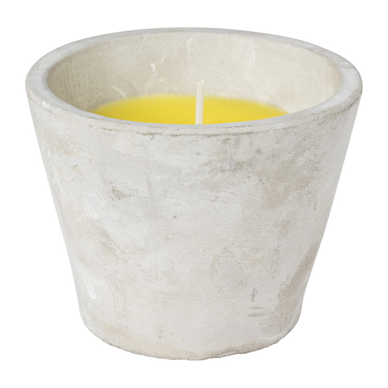 Citronella kaars - cement potje - ø10x8 cm 