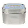 Citronella kaars camping life - vierkant blik - 7.5x7x5 cm