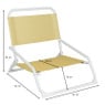 Strandstoeltje Miami - geel - 58x52x52 cm