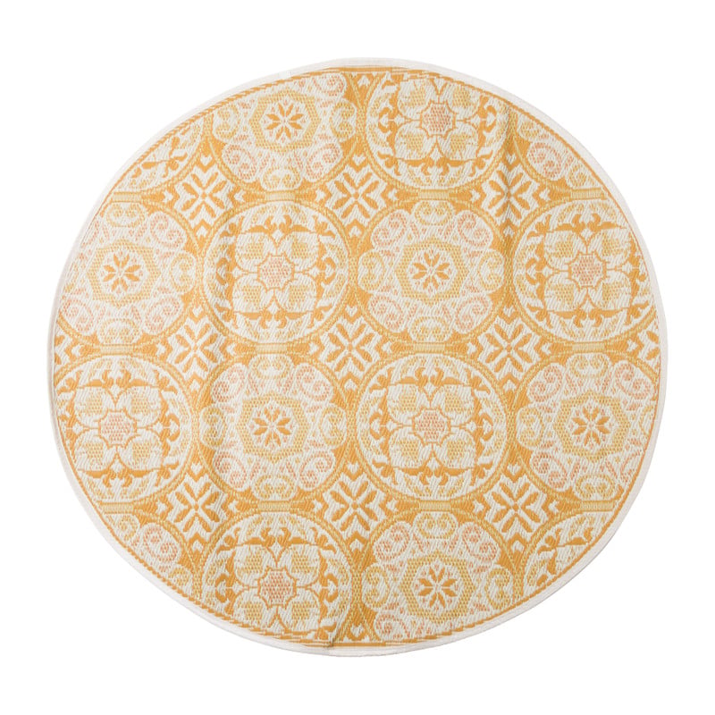 Buitenkleed cirkels - geel/oranje - ø150 cm