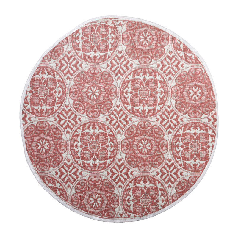 Buitenkleed cirkels - terra - ø150 cm