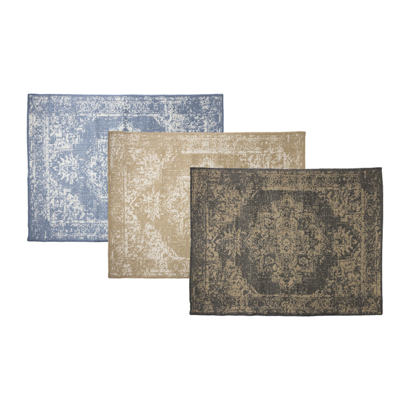 Luxe buitenkleed barok - blauw - 150x200 cm