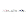 Parasol gestreept - lichtblauw/wit - ø160x180 cm
